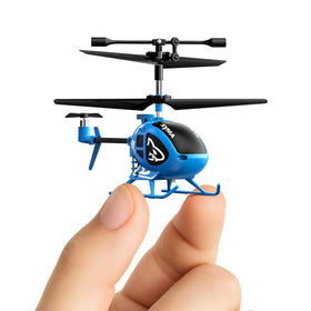 SYMA RC helicopter front view with shark pattern for easy indoor fun.