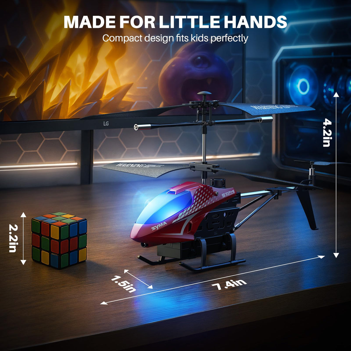 SYMA RC helicopter packaged as a gift-ready plaything for kids
