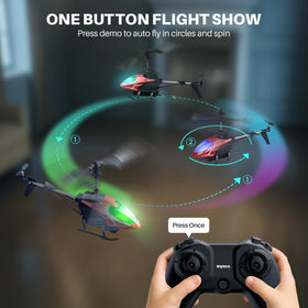 SYMA RC helicopter LED lights in seven colors for night flights