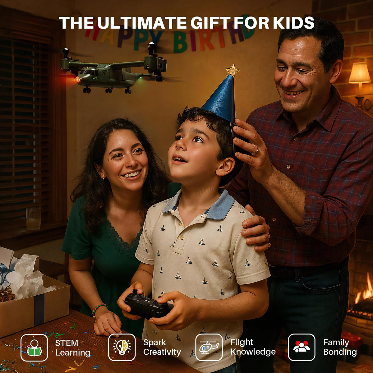 SYMA X550 gift-ready packaging creating excitement for birthdays and holidays