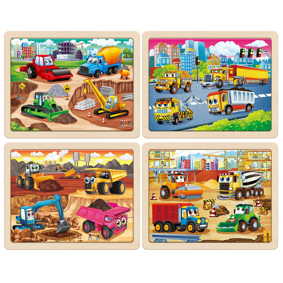 SYNARRY 24-piece monster truck puzzle set designed for engaging hands-on assembly