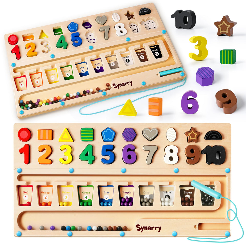 SYNARRY 3in1 Montessori color maze for color sorting and early counting.