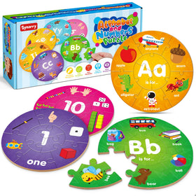 SYNARRY Alphabet Number Puzzle box showing complete set for gifting and storage