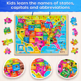 SYNARRY capitals and countries puzzle enhances geography imagination with magnetic pieces.