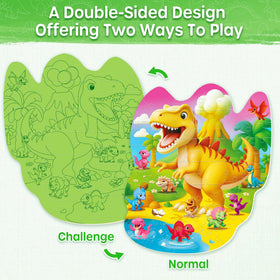 SYNARRY dinosaur puzzle collection image highlighting Brachiosaurus Tyrannosaurus and friends