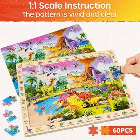 SYNARRY Dinosaur puzzle-2 displays colorful dinos to support cognitive play