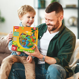 SYNARRY dinosaur puzzle set supports family playtime with a vibrant, educational scene