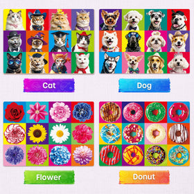 SYNARRY dog puzzle 100-piece for kids, playful dogs boost fine motor skills and focus