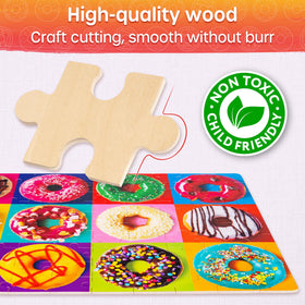SYNARRY donut puzzle 100-piece, tasty visuals aid sequencing and concentration