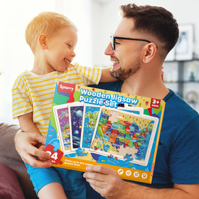 Synarry educational wooden puzzles foster problem solving and spatial skills