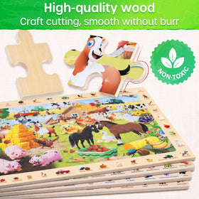 SYNARRY Farm puzzle-1 presents barnyard friends for storytelling and early math exploration