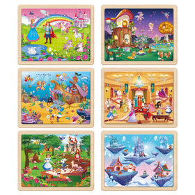 SYNARRY ice castle wooden puzzle with thick pieces for sturdy handling