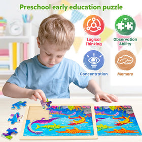 SYNARRY child playing with puzzle demonstrates collaborative play and skill development