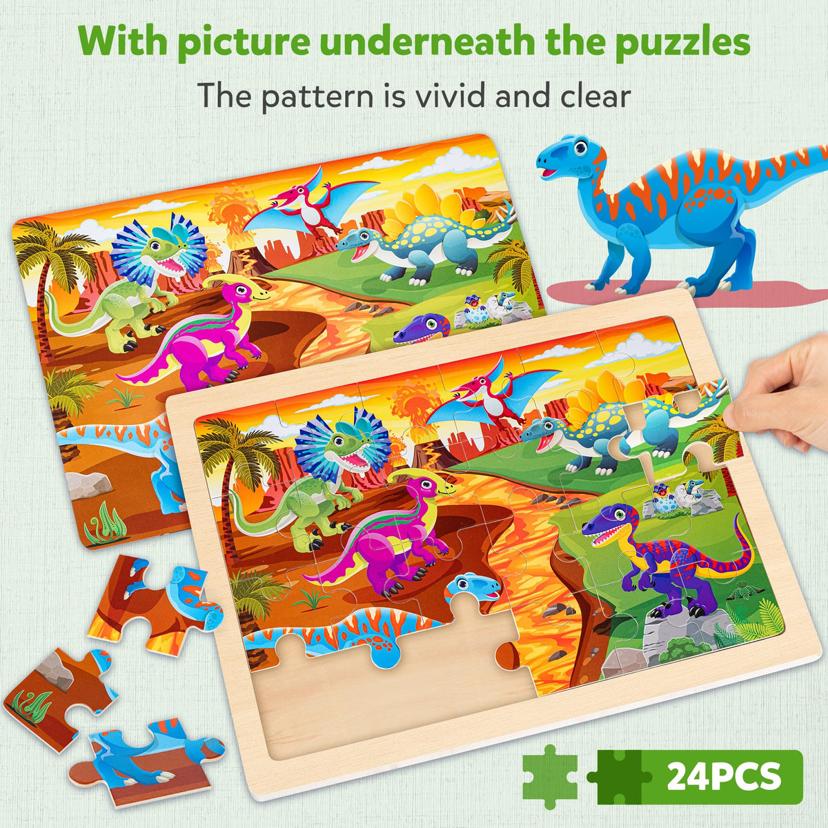 SYNARRY wooden frame holding puzzle pieces steady during assembly