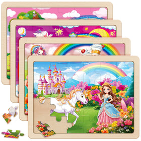 SYNARRY large unicorn princess fairy puzzle box for imaginative play