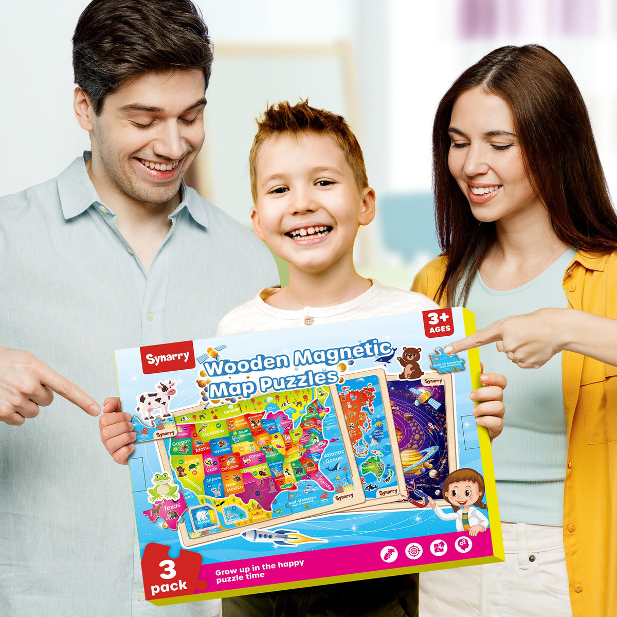 SYNARRY magnetic pieces storage tray simplifies cleanup after playtime.
