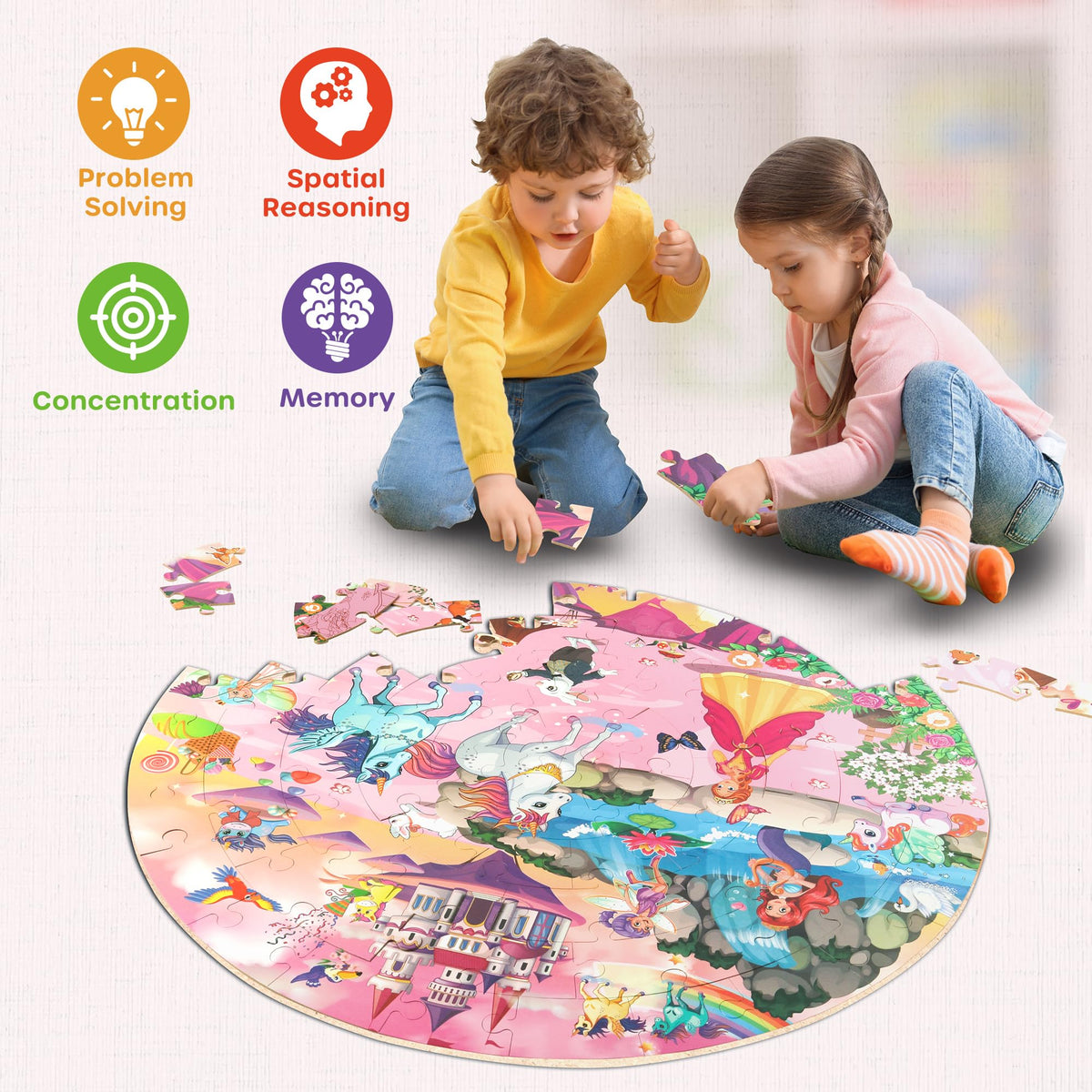 Synarry gift-ready puzzle for girls aged 3-8, perfect for birthdays and holidays.