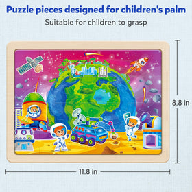 Synarry puzzles with removable illustrations offer quick visual references