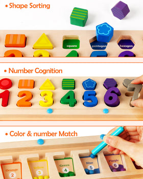 SYNARRY shape and number matching game supports sorting and early math concepts.