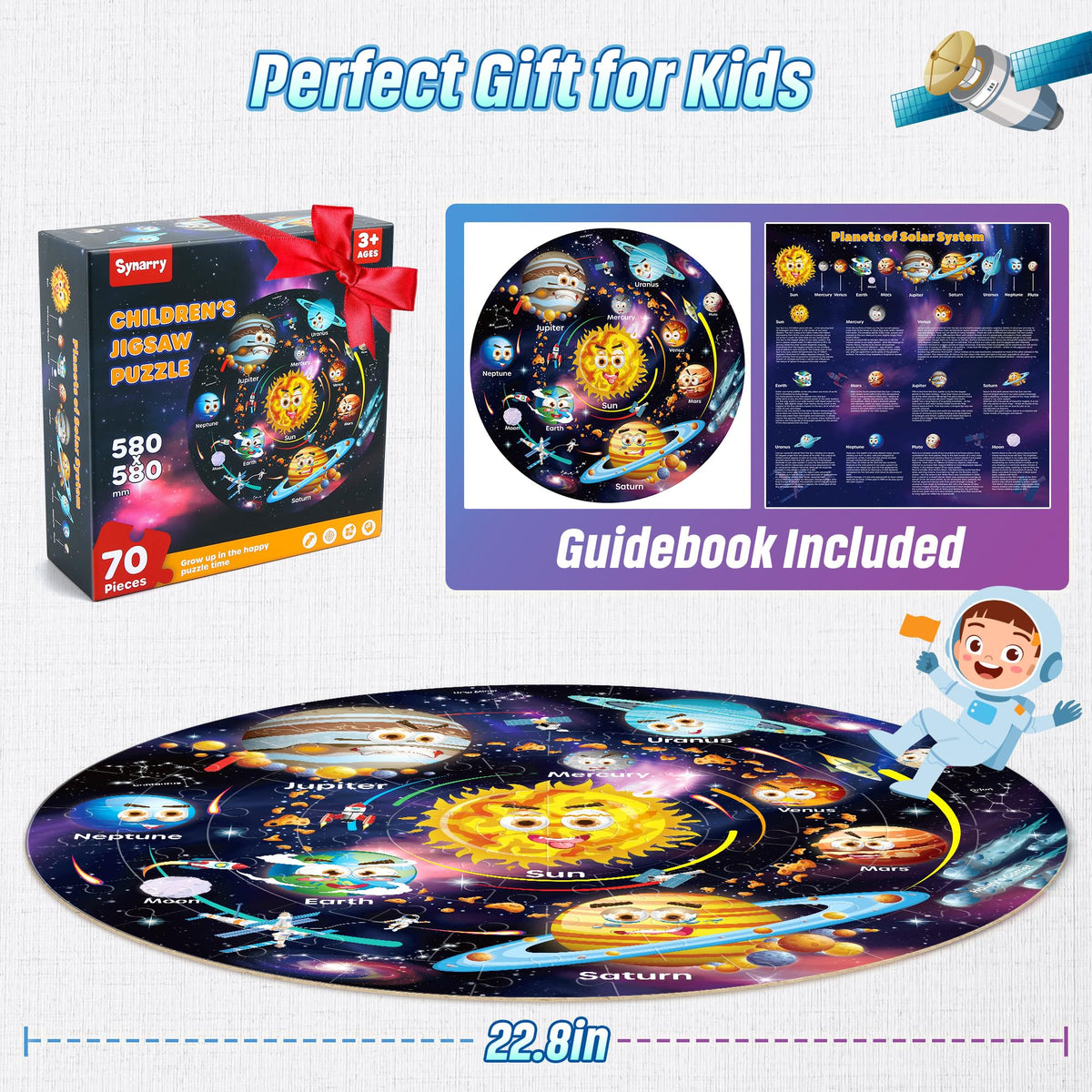 SYNARRY Solar System Floor Puzzle astronauts figures invite storytelling and role-play.