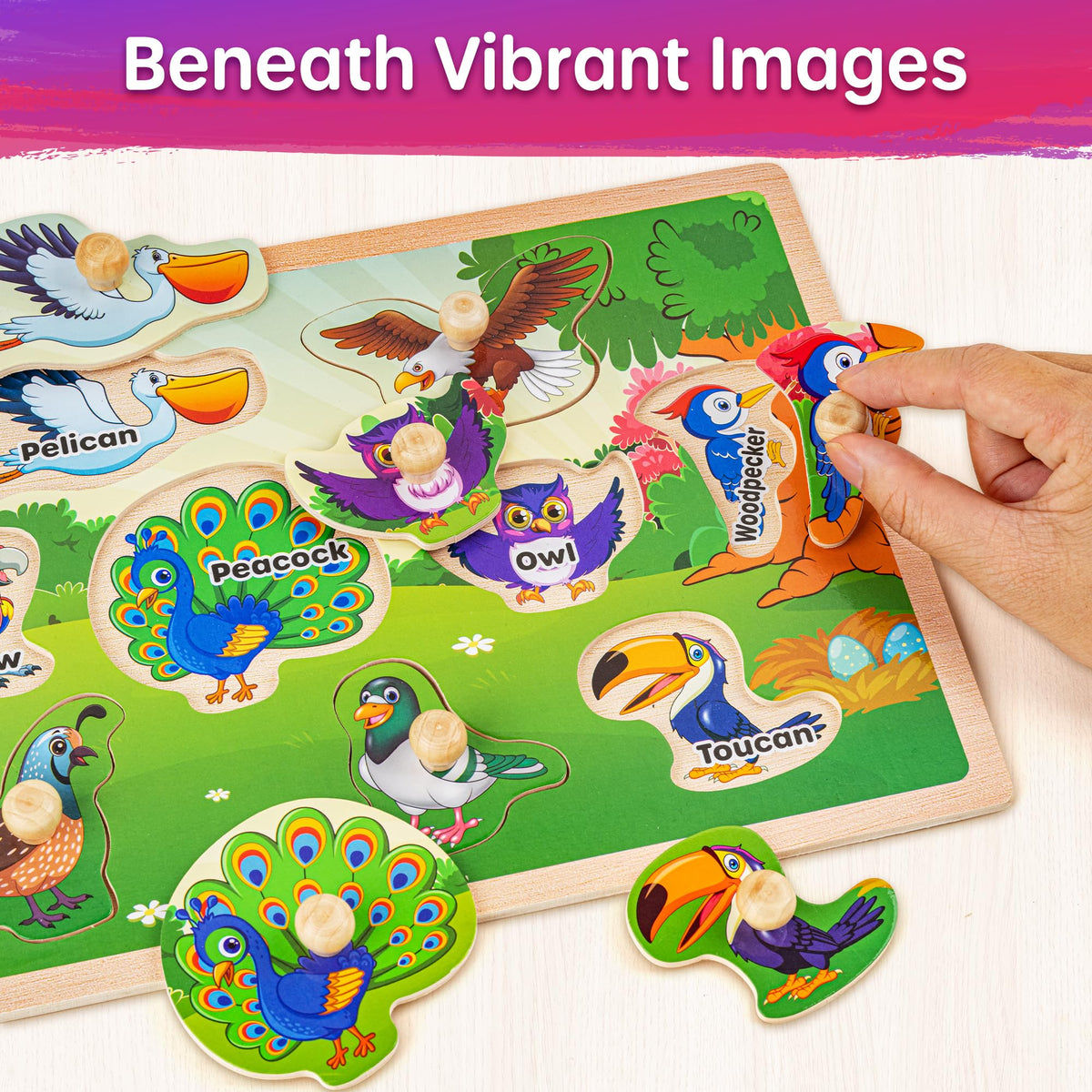 SYNARRY toddler puzzles for ages 2-4 support early learning through memory and classification.