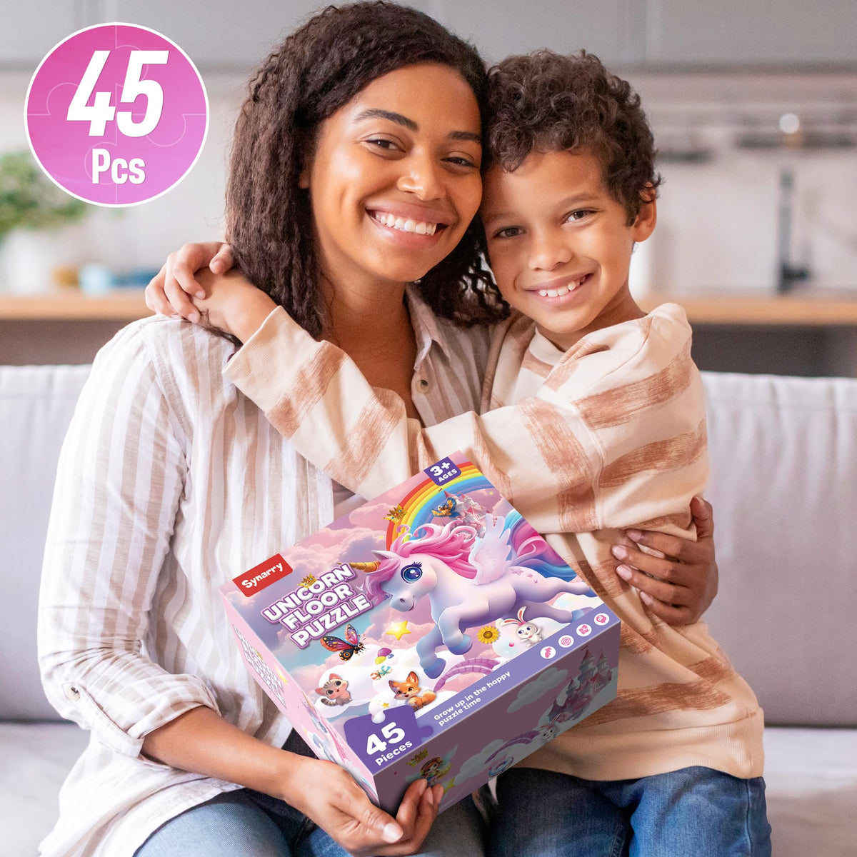 SYNARRY unicorn floor puzzle educational toy that nurtures curiosity and spatial skills.