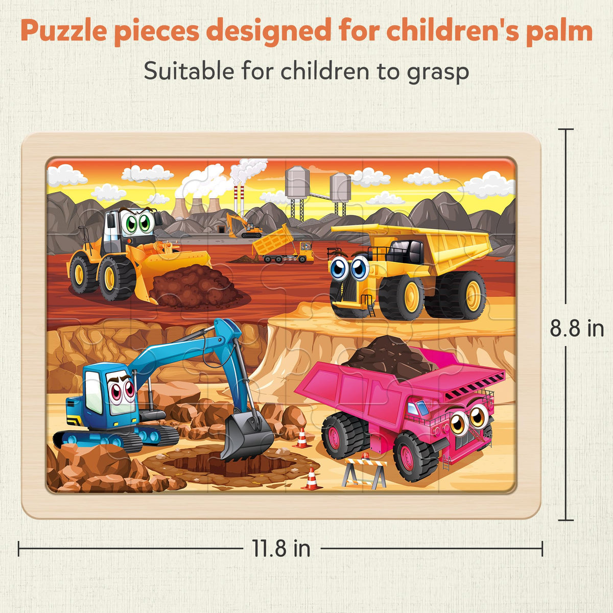 SYNARRY urban roads construction theme puzzle encourages imaginative play