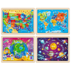 Synarry USA Map puzzle pack teaches capitals and landmarks safely