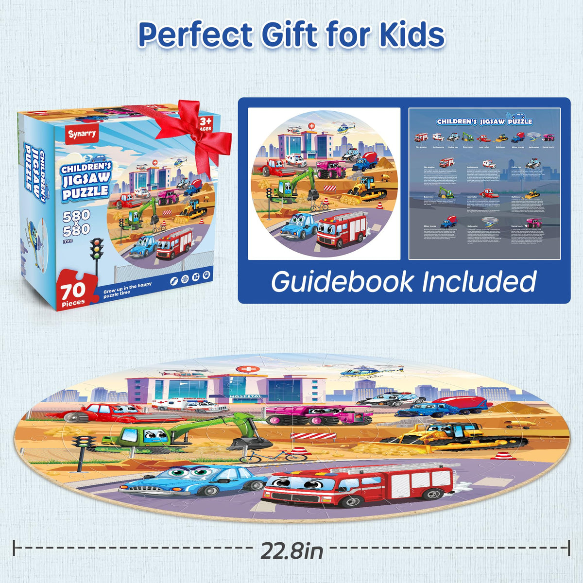 SYNARRY sturdy puzzle pieces withstand repeated use during busy preschool sessions.