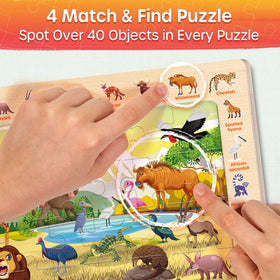Synarry city life puzzle encourages problem-solving and hand-eye coordination.