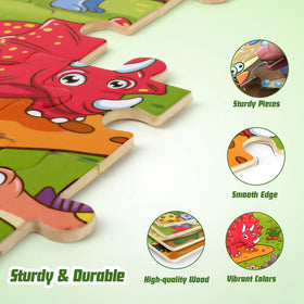 SYNARRY colorful box and puzzle pieces highlight organized storage and easy setup.