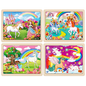 SYNARRY wooden puzzle pieces 24-count designed for safe, durable toddler use