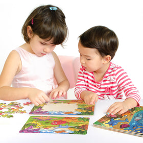 SYNARRY four-puzzle set offers versatile educational fun for ages 3-5 during family time.