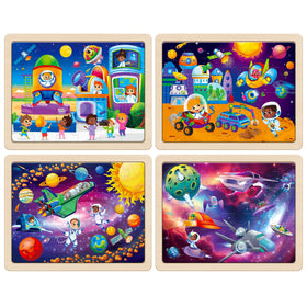 SYNARRY wooden puzzle pieces with smooth edges for safe toddler use