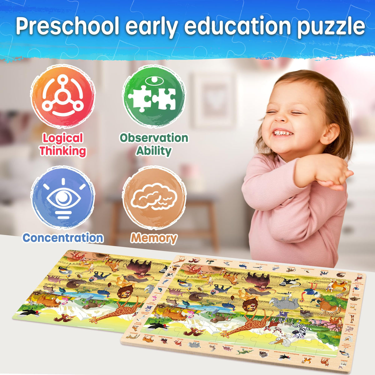 Synarry removable reference posters aid quick orientation during puzzles.