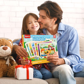 SYNARRY puzzle box shows six themes and durable frame for neat storage