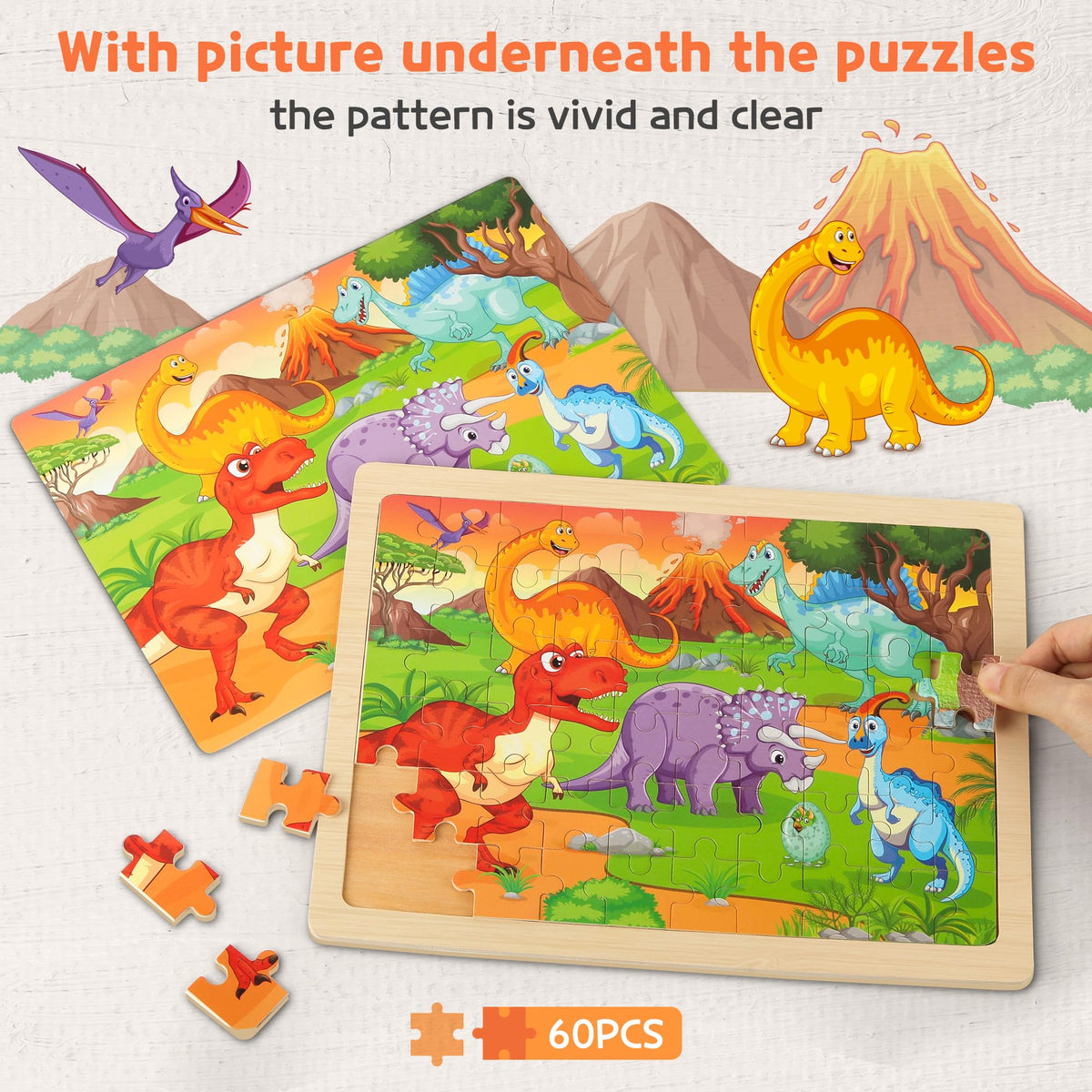 SYNARRY construction vehicle puzzle supports problem solving with chunky safe wooden pieces