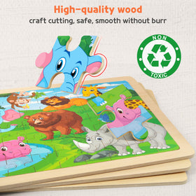 SYNARRY steppe animal puzzle aids spatial awareness with thick pieces