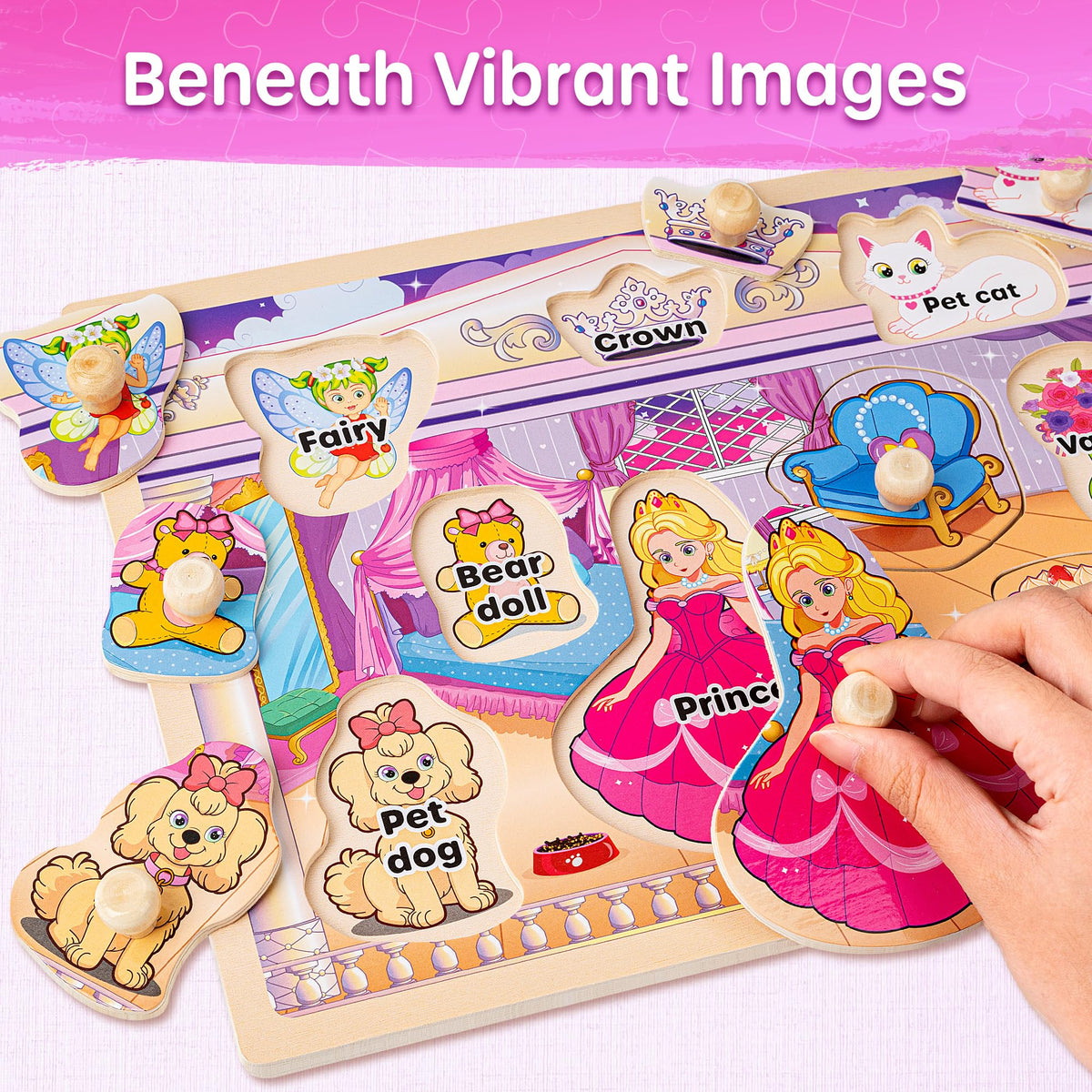 SYNARRY numbers puzzle helps toddlers count while stacking for sensory play.