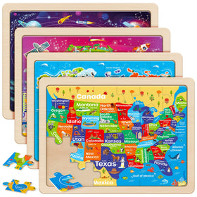 Synarry World Map puzzle pack helps kids learn geography through play