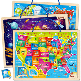 SYNARRY world map puzzle helps kids explore continents through hands-on play.
