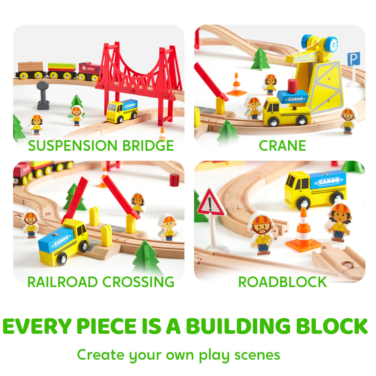 SYNCFUN construction worker figures support role-play and teamwork.