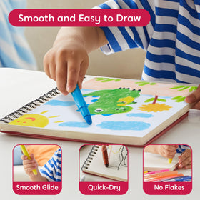 SYNCFUN large easy grip barrels help little hands color comfortably
