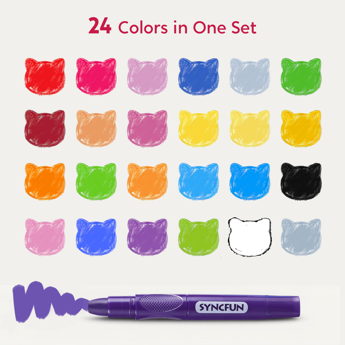 SYNCFUN non-toxic crayons safe for all ages and classrooms