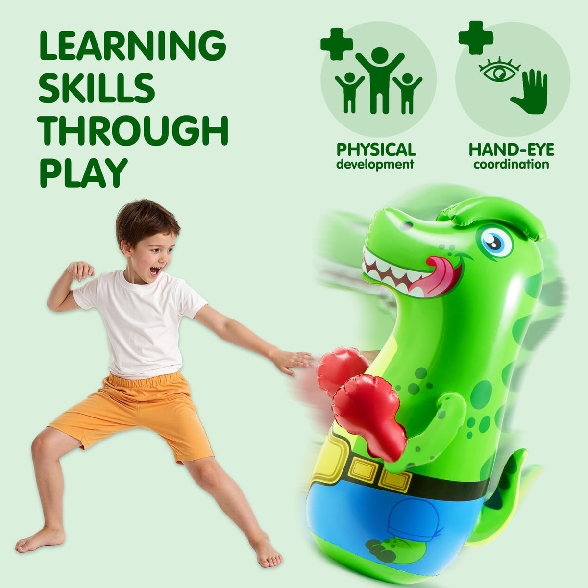 SYNCFUN kids enjoy safe punching and kicking in a home play space.