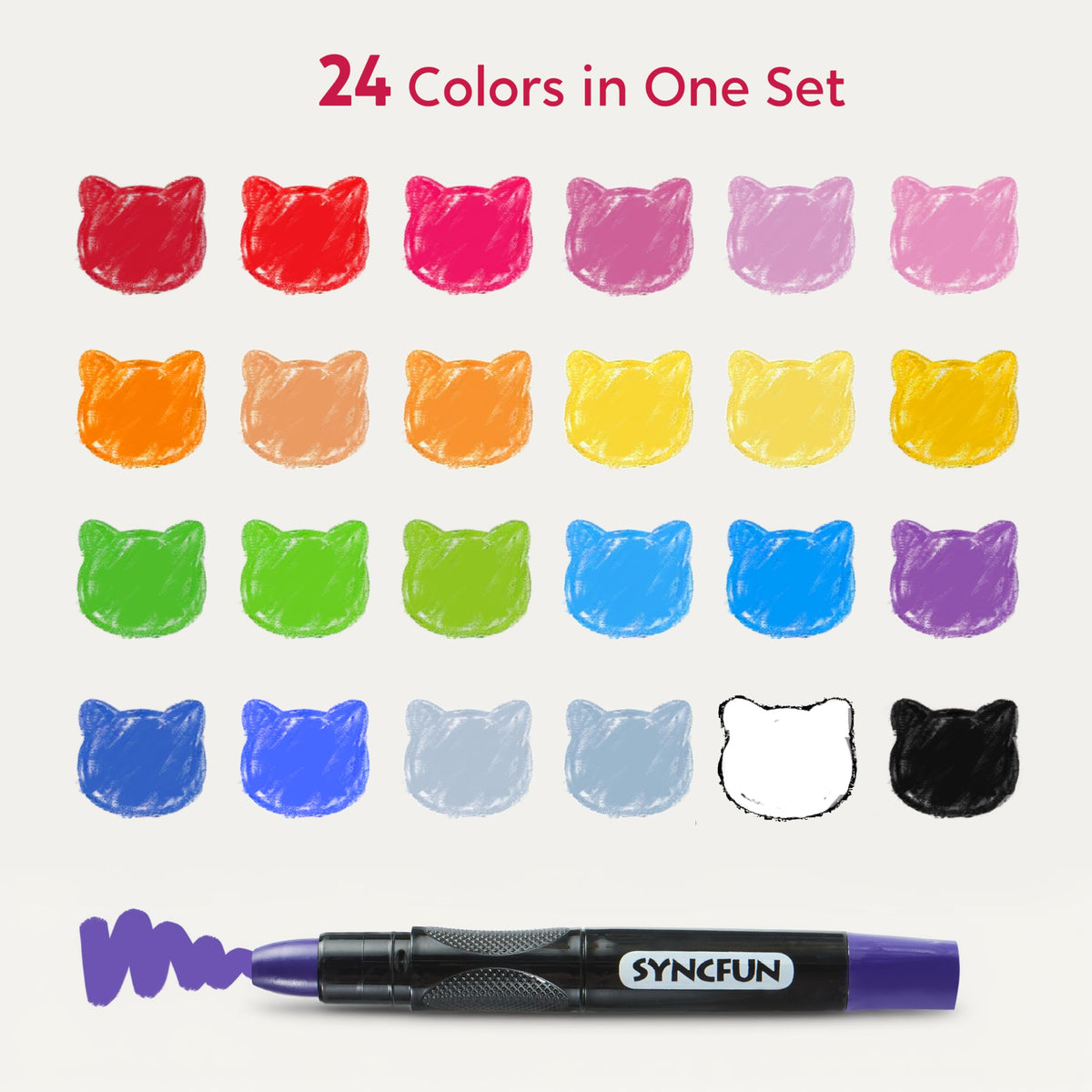 SYNCFUN twistable-silky-crayons-color-palette-24 features rich, high-pigment hues for bold art.