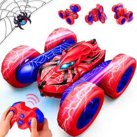 SYOKZEY Spider RC Car front view showing dual-sided design and LED headlights