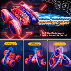 SYOKZEY Spider RC Car side view highlighting 360° flip capabilities for tricks