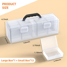 Sysdmno box interior compartments keep cards organized
