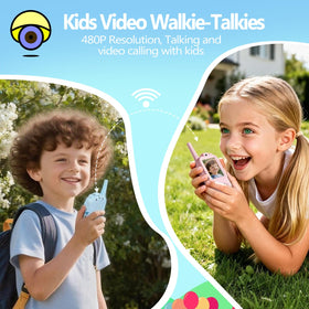 Syutinn video walkie talkies 2-pack back view shows durable build